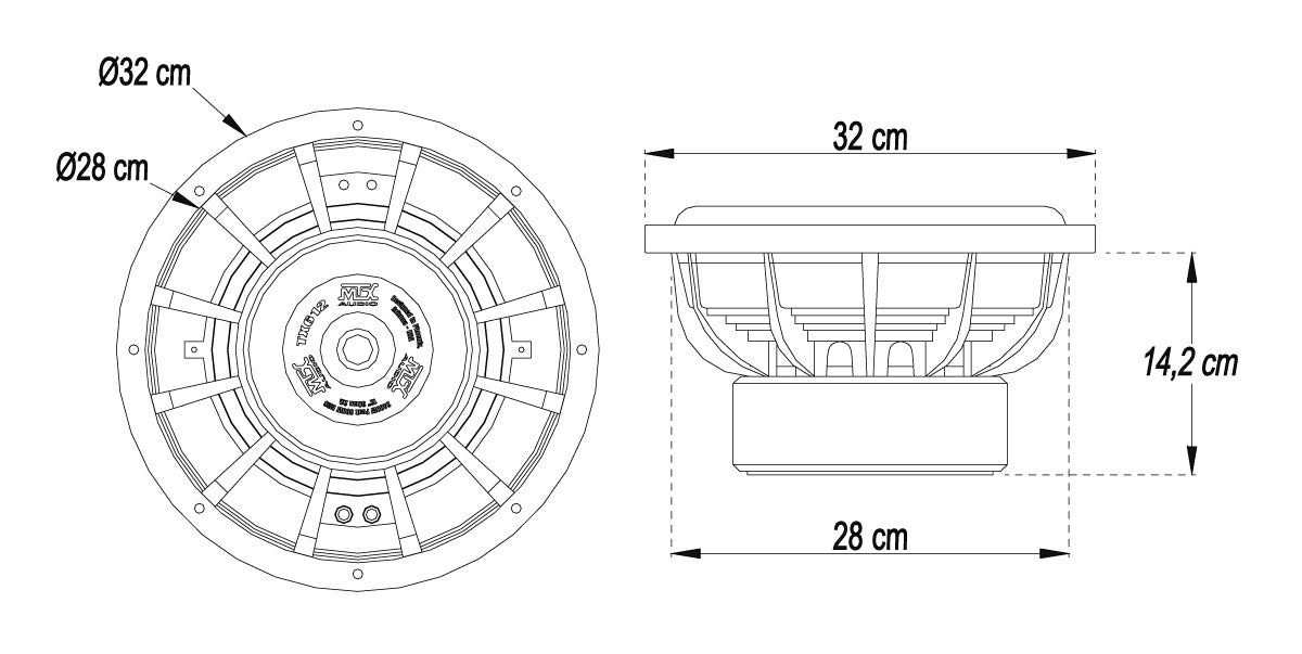 MTX Audio TX6 Series 800W RMS 12" Subwoofer - TX612
