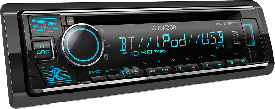 Kenwood Bluetooth RGB CD Single-DIN Head Unit | KDC-BT660U