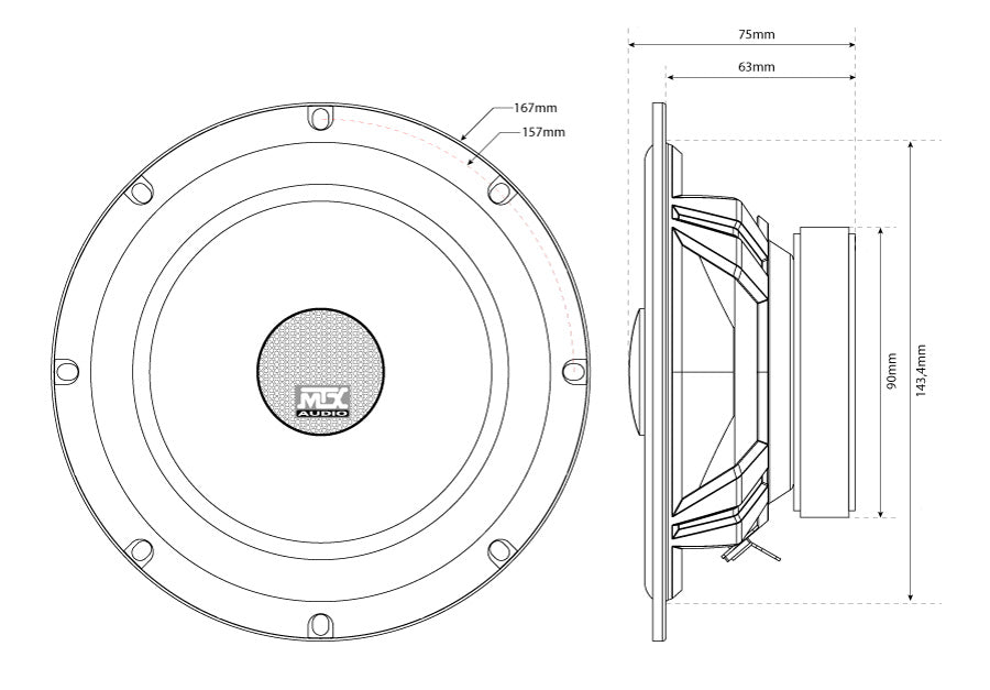 MTX Audio TX4 Series 6.5" Coaxial Speakers - TX465C