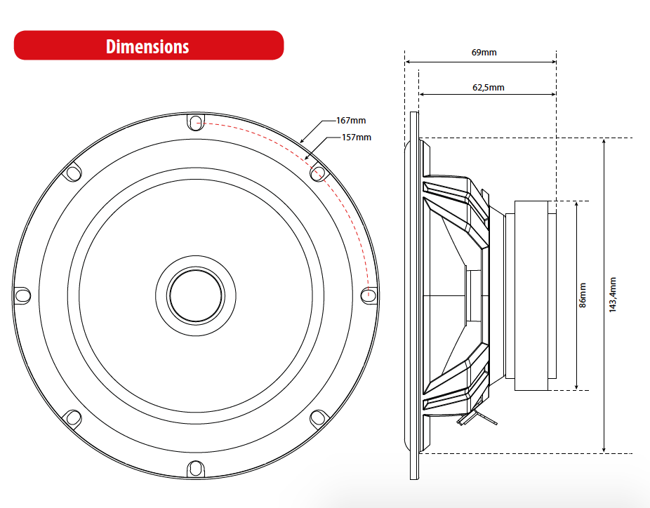 MTX Audio TX4 Series 6.5" Component Speakers - TX465S