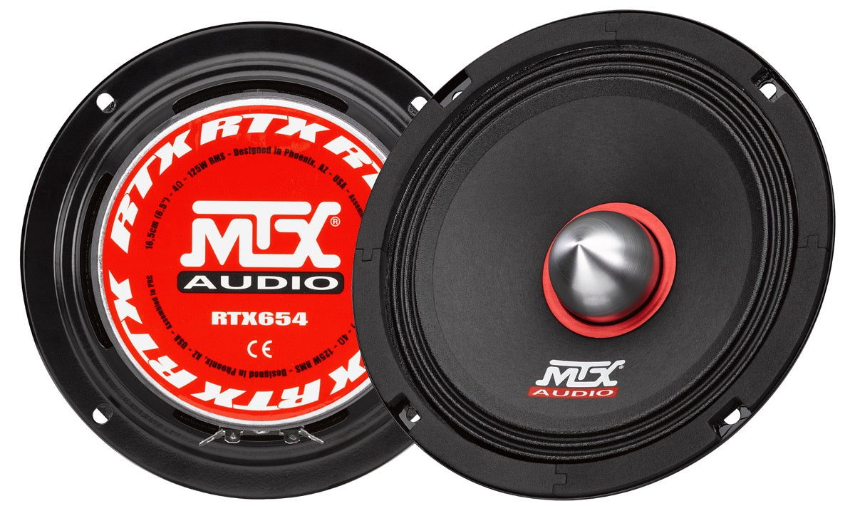 MTX Audio RTX Series 125W 6.5" Midbass Speaker - RTX654 X2 (Pair)