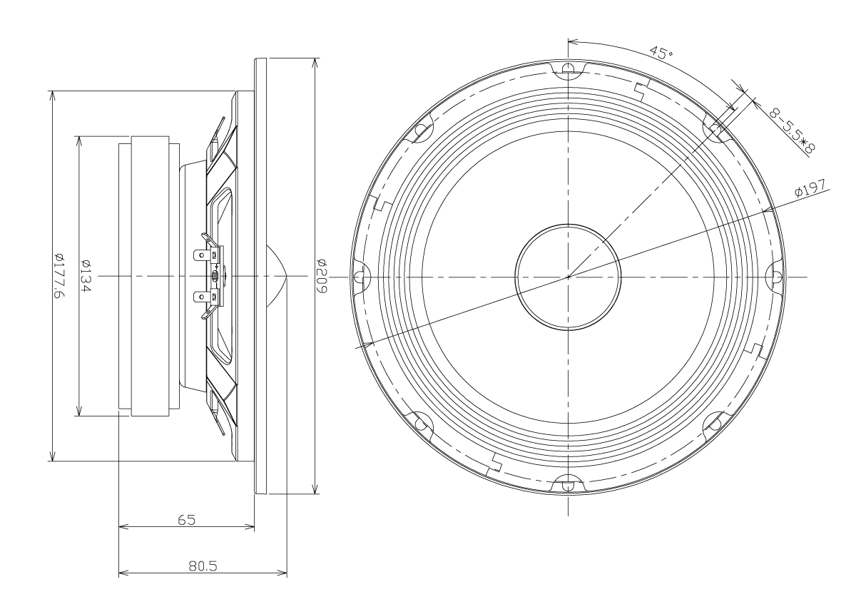 MTX Audio RTX Series 150W 8" Midrange Speaker - RTX84 X2 (Pair)